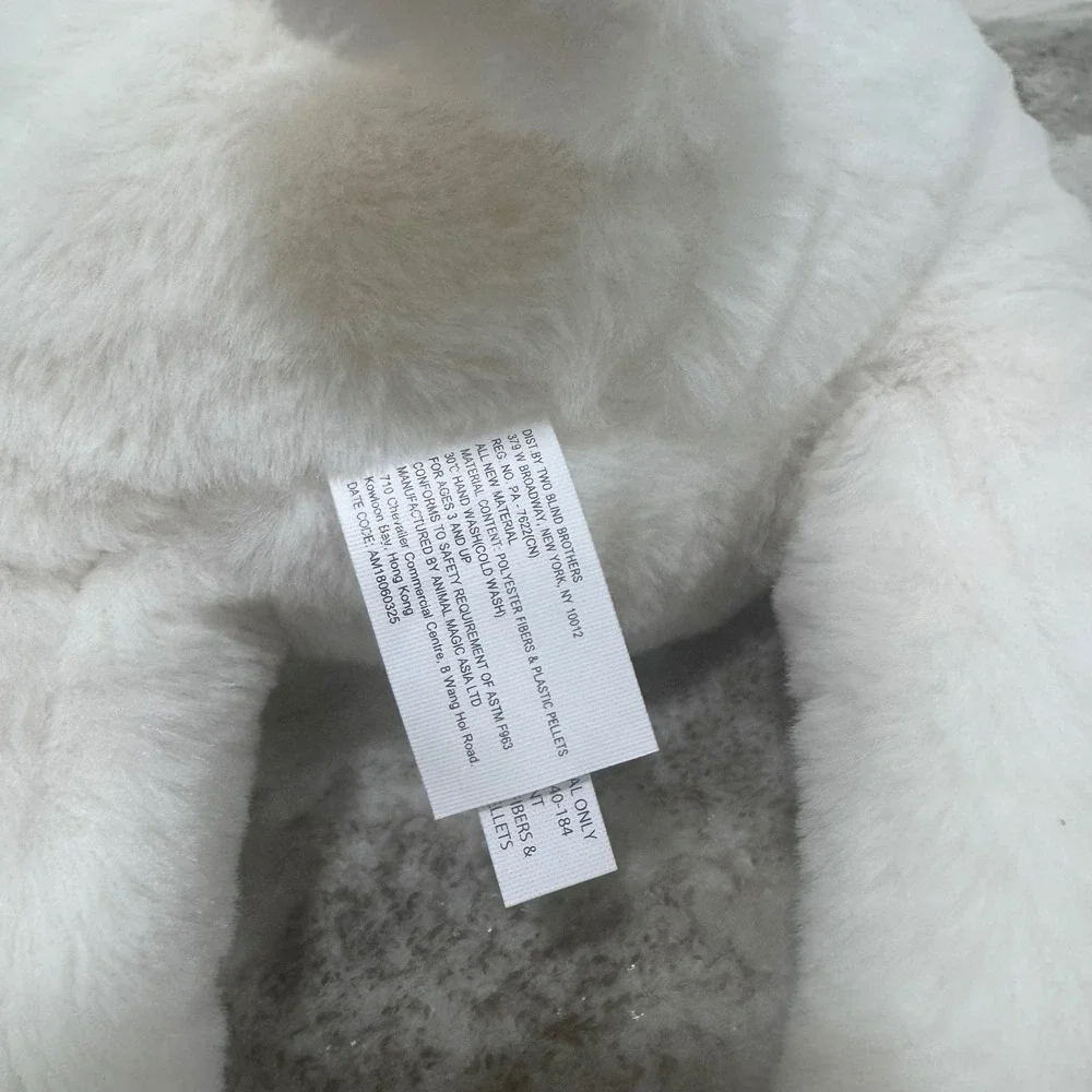 Two Blind Brothers Pip the Guide Dog Plush White Puppy Stuffy Blue Cape NWT